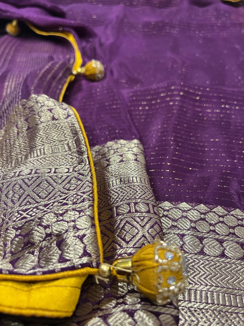 Purple Banarasi Saree | Swathi Nanda Sarees