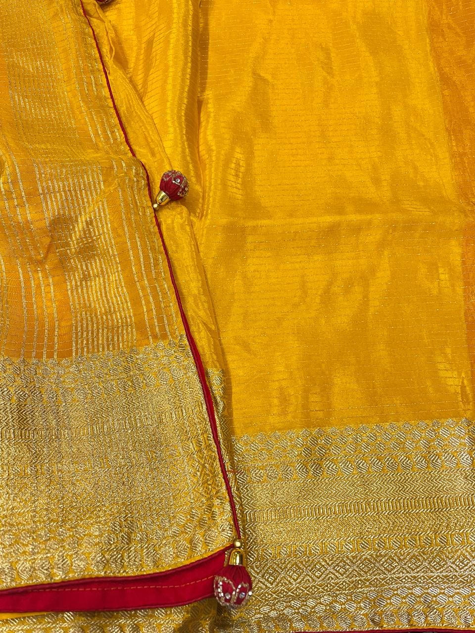 Yellow Banarasi Saree | Swathi Nanda Sarees