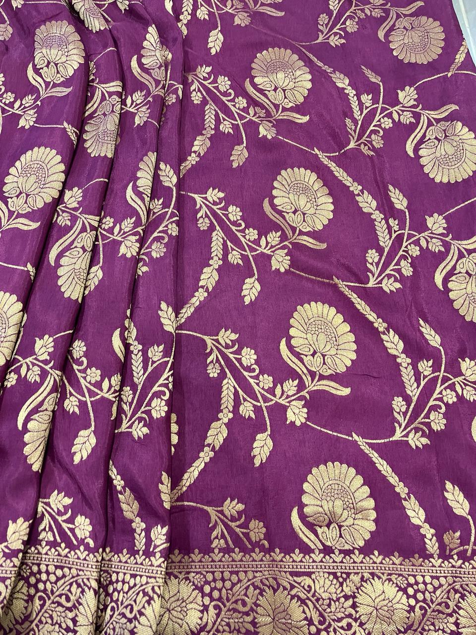 Purple Banarasi Saree | Swathi Nanda Sarees