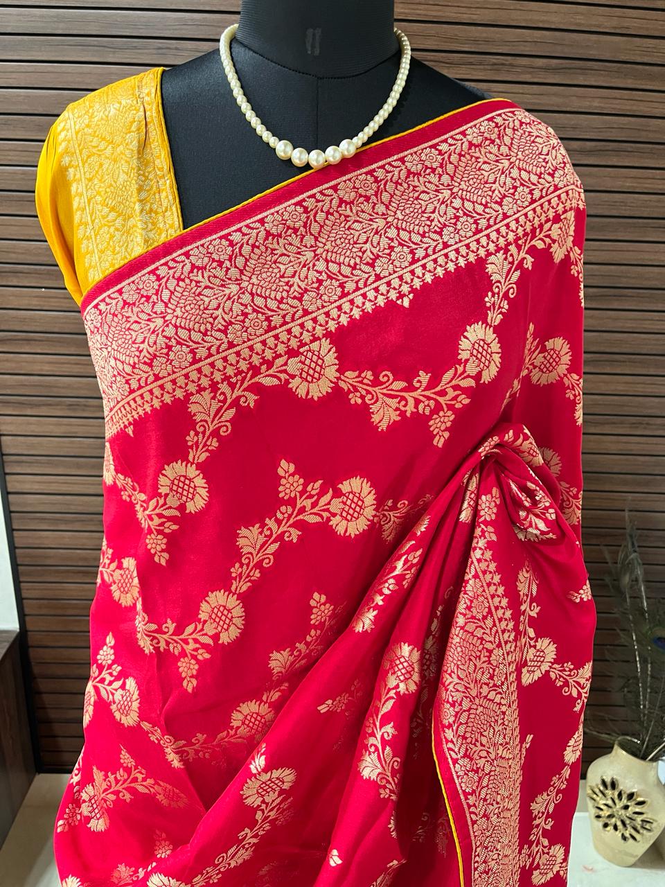 Red Banarasi Saree | Swathi Nanda Sarees