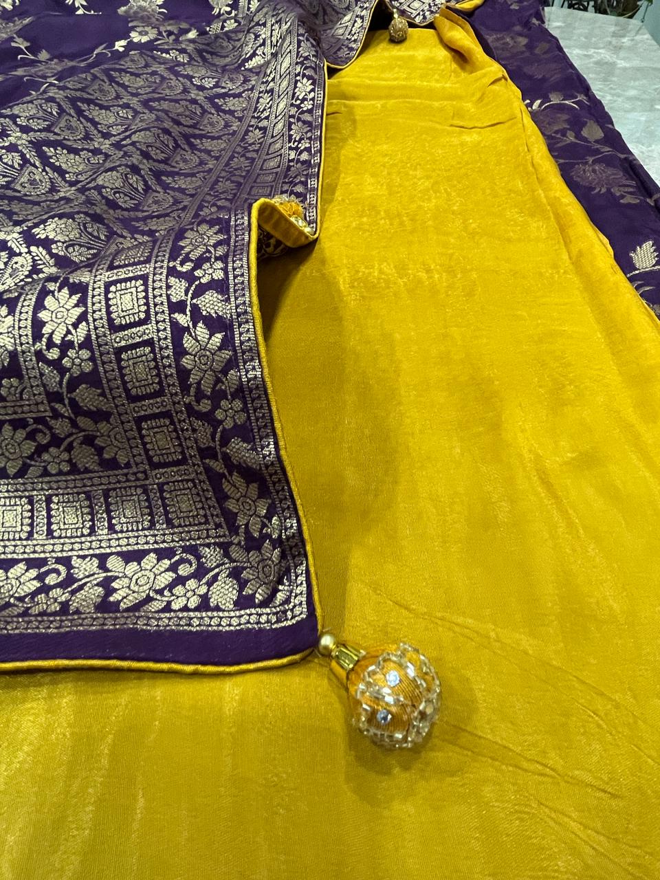 Purple Banarasi Saree | Swathi Nanda Sarees