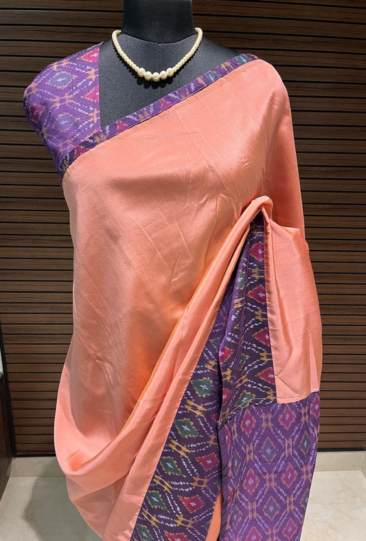 Pink and Purple pochampally Ikkat Designer Saree | Swathi Nanda Sarees