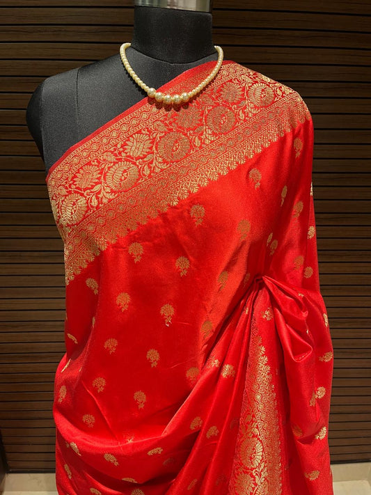 Red Banarasi Saree | Swathi Nanda Sarees