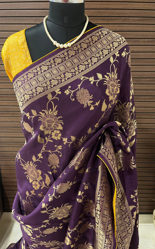 Purple Banarasi Saree | Swathi Nanda Sarees