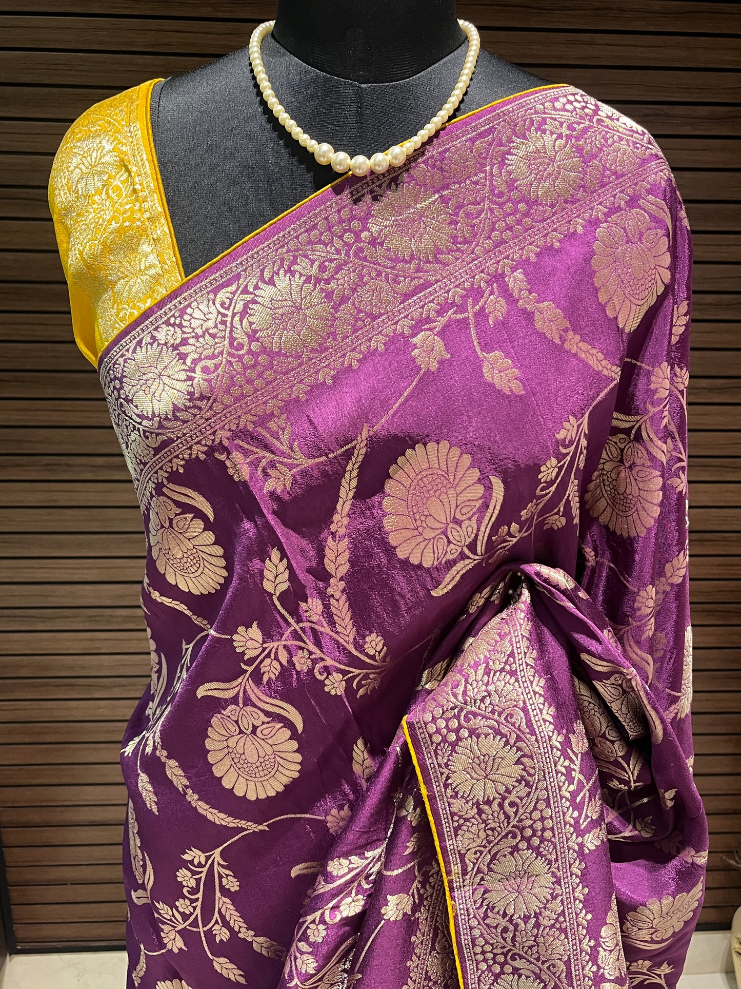 Purple Banarasi Saree | Swathi Nanda Sarees