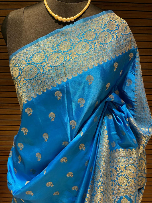 Ink Blue Banarasi Saree | Swathi Nanda Sarees