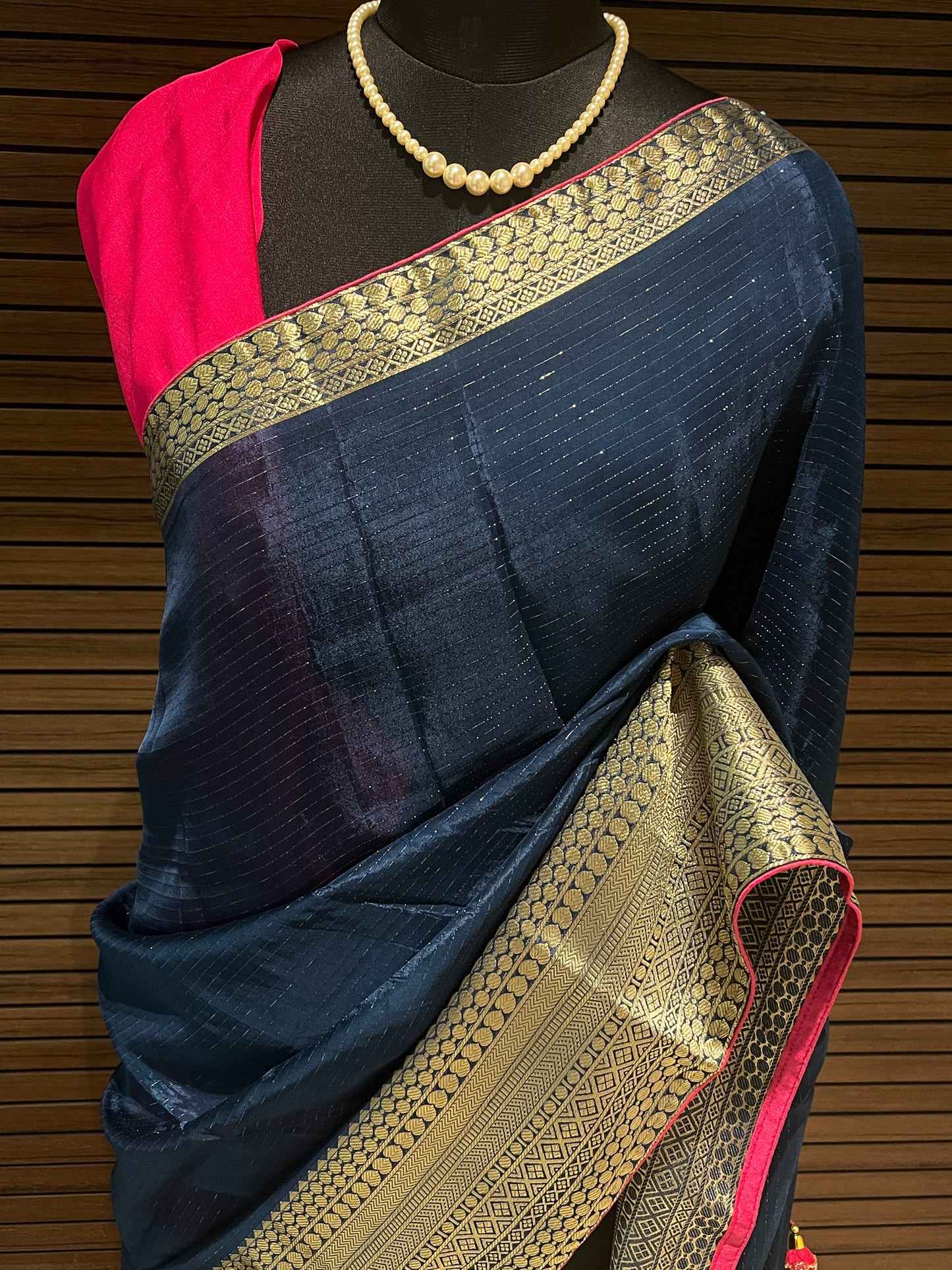 Blue Banarasi Saree | Swathi Nanda Sarees