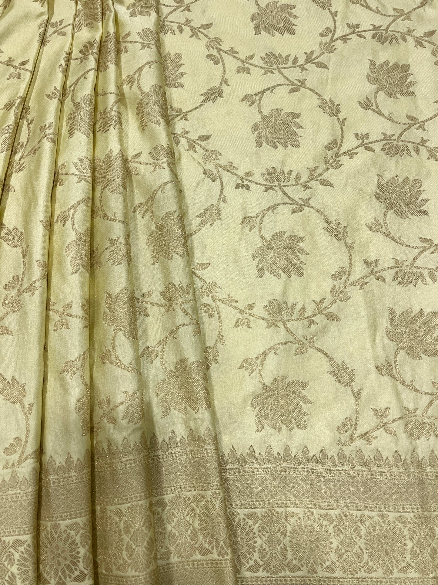 Cream Banarasi Saree