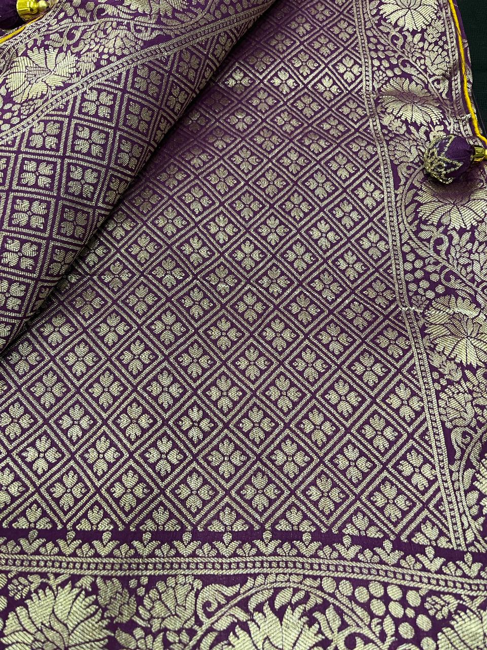 Purple Banarasi Saree | Swathi Nanda Sarees