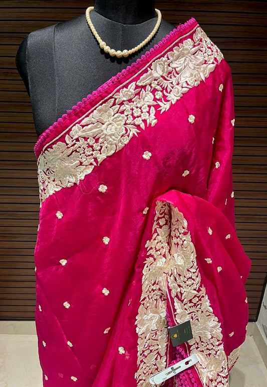 Magenta Organza Saree | Swathi Nanda Saree