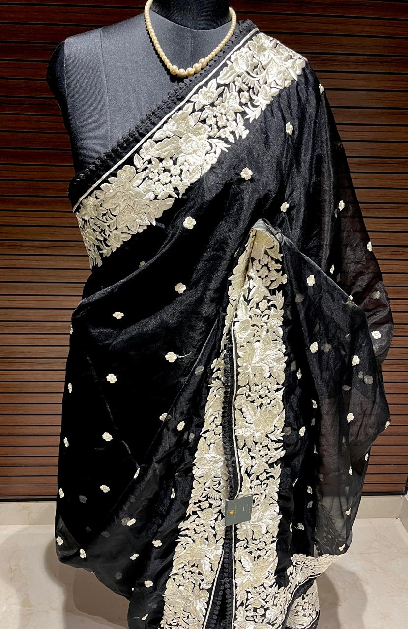 Black Organza Saree | Swathi Nanda Saree