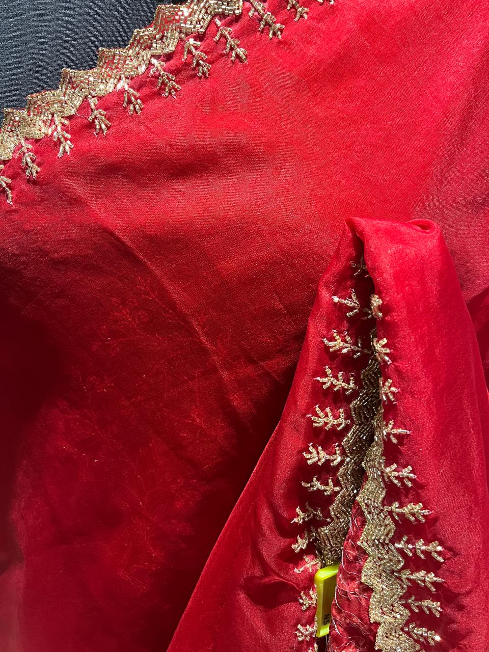 Red Organza Saree | Swathi Nanda Sarees