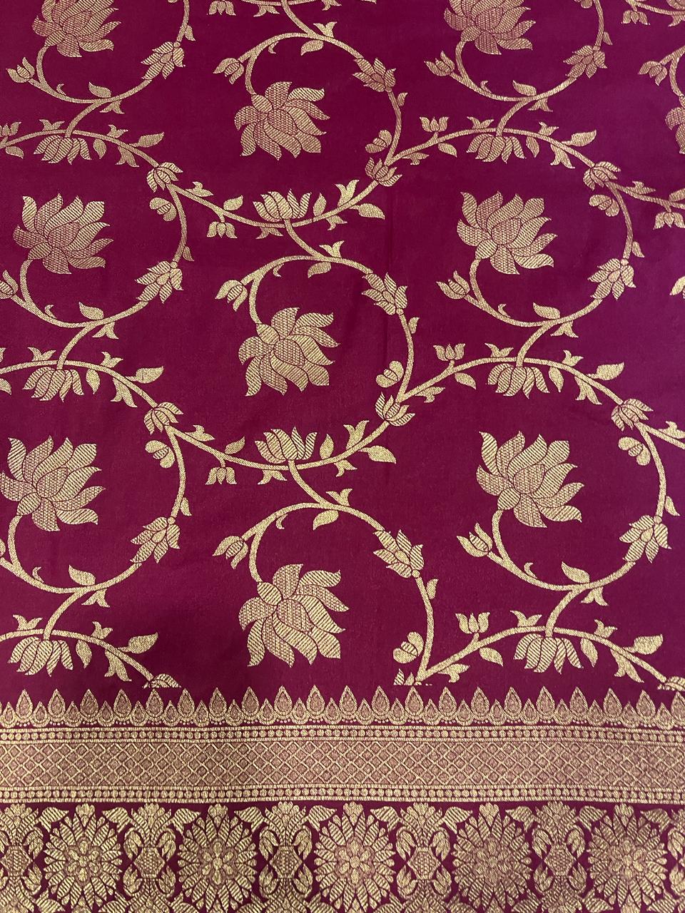 Maroon Banarasi Saree