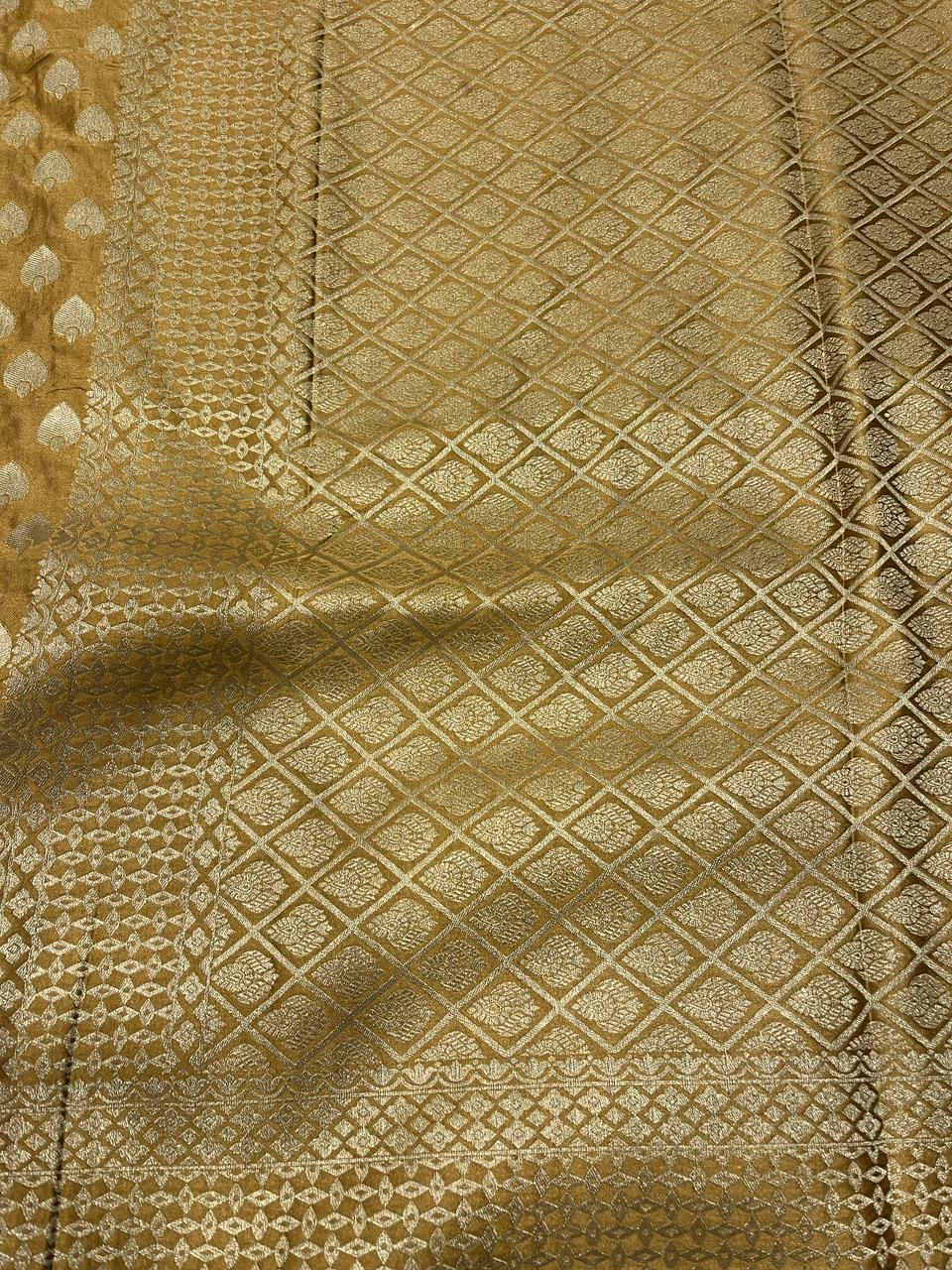 Golden Brown Banarasi Saree | Swathi Nanda Sarees