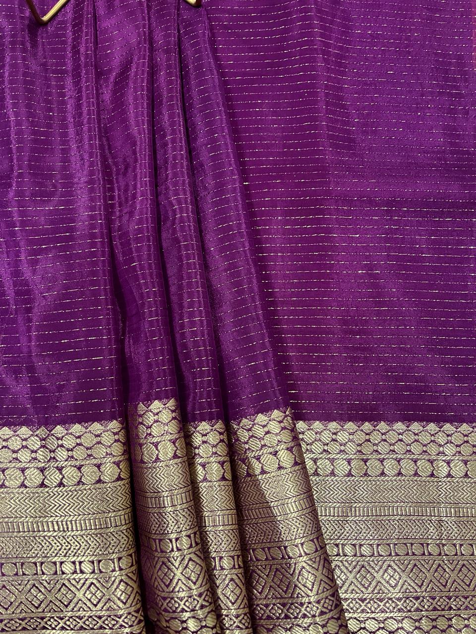 Purple Banarasi Saree | Swathi Nanda Sarees