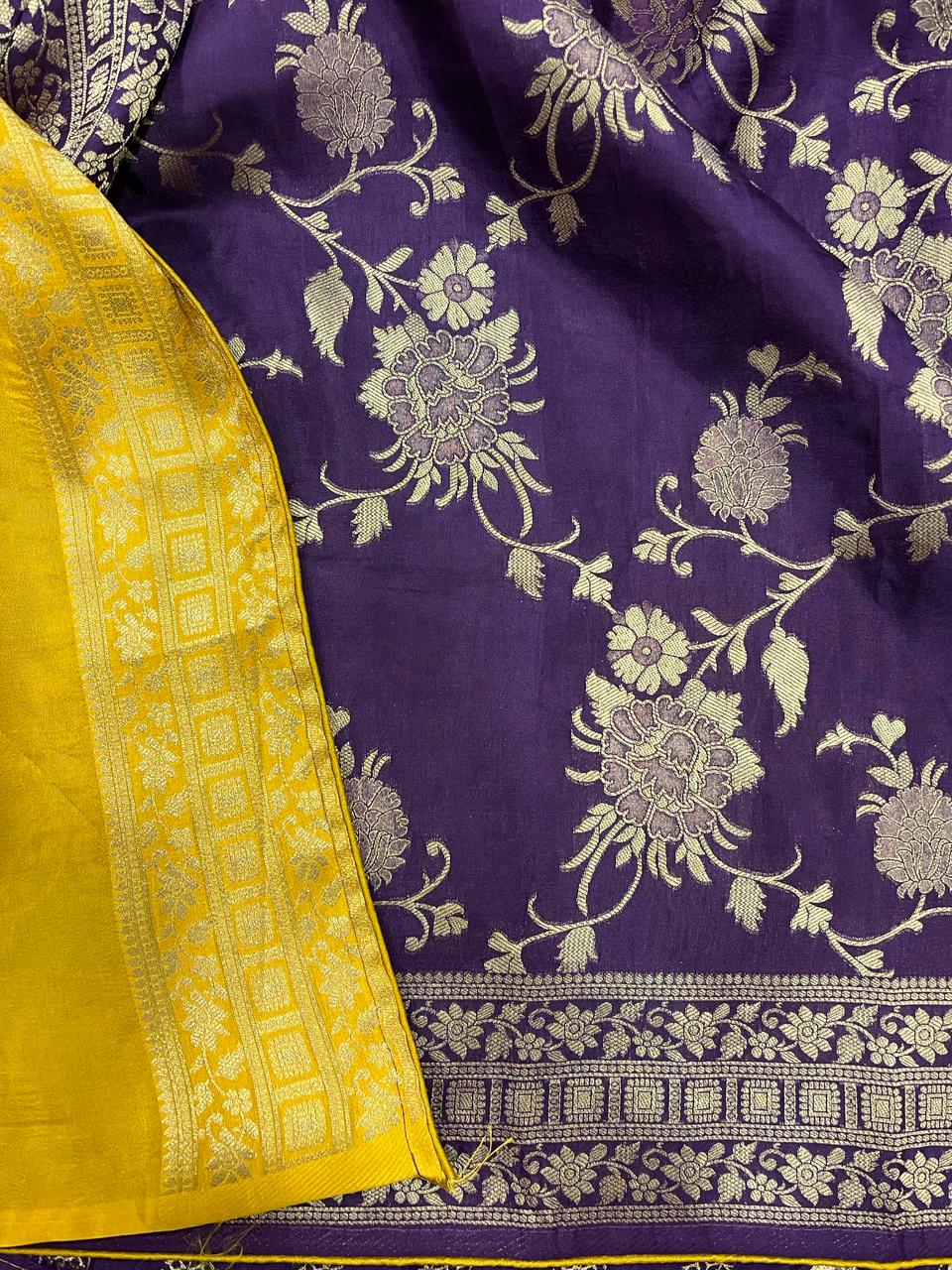 Purple Banarasi Saree | Swathi Nanda Sarees