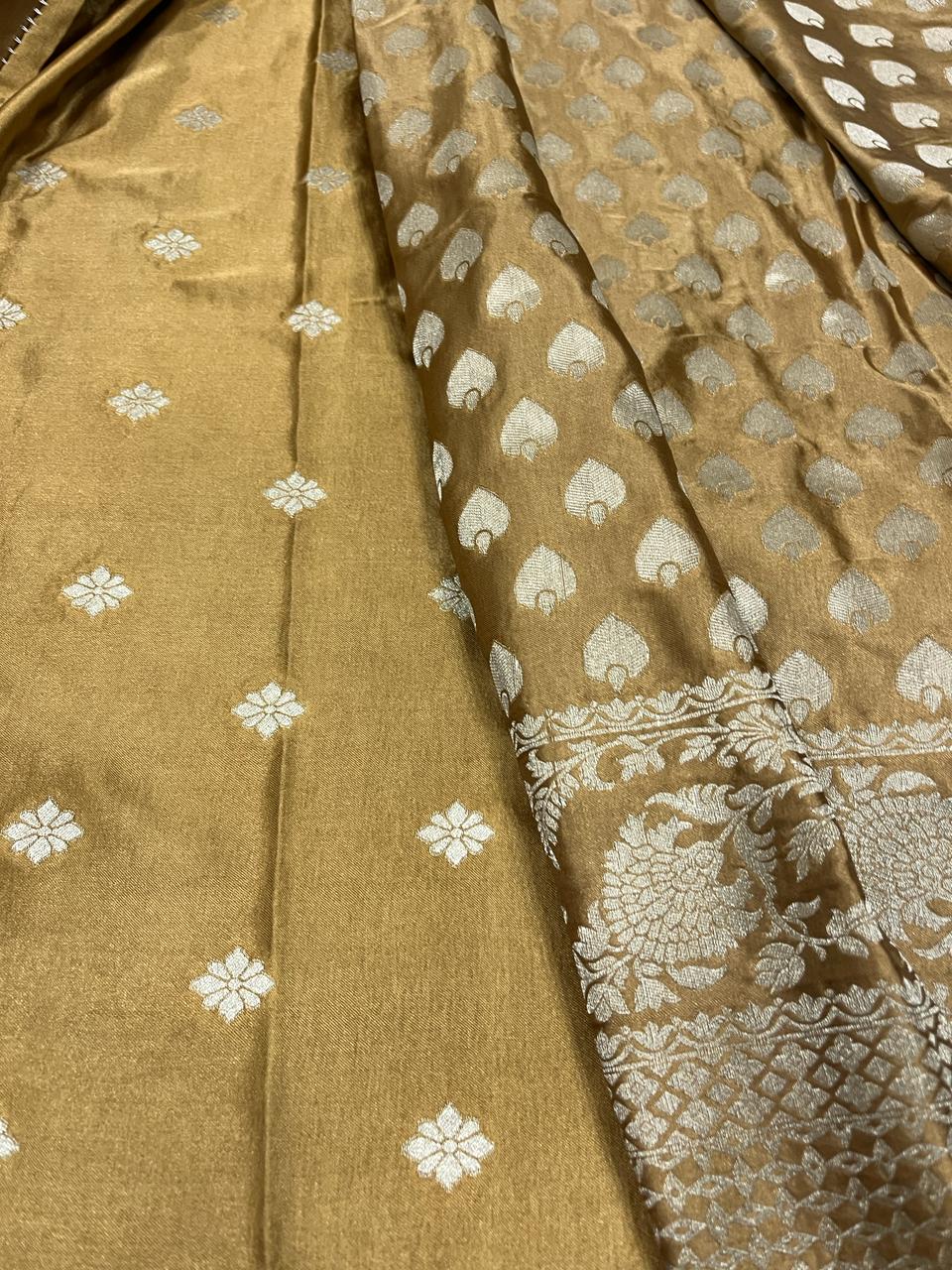 Golden Brown Banarasi Saree | Swathi Nanda Sarees