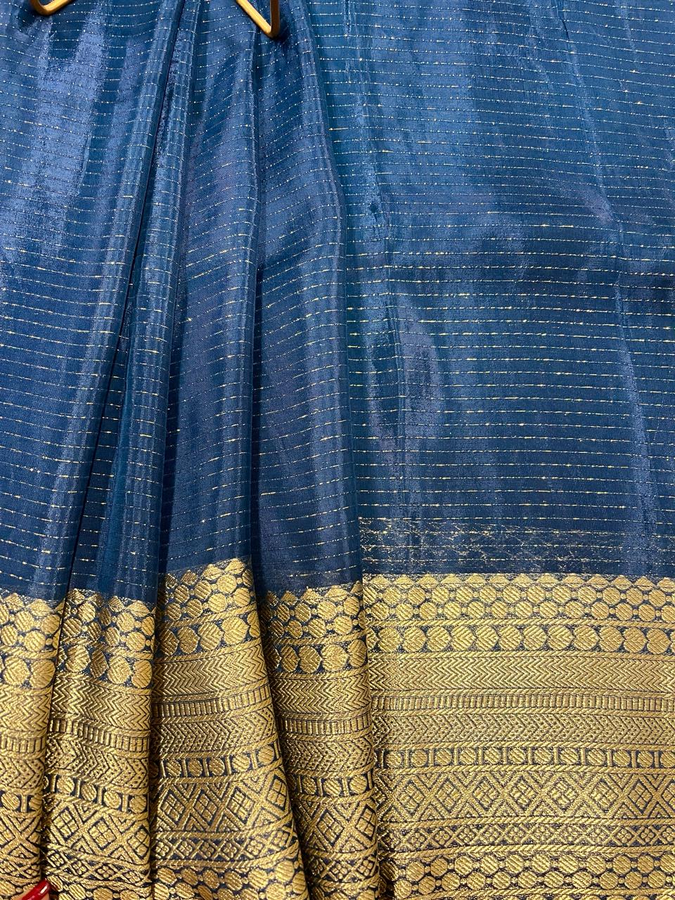 Blue Banarasi Saree | Swathi Nanda Sarees