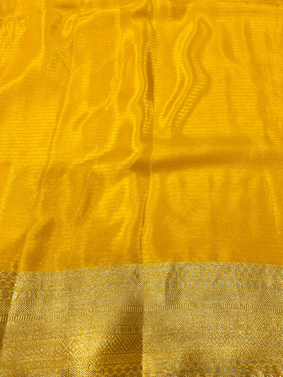 Yellow Banarasi Saree | Swathi Nanda Sarees