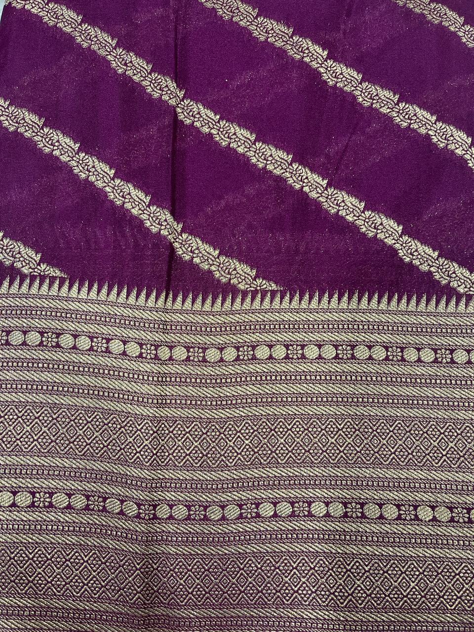 Magenta Banarasi Saree | Swathi Nanda Sarees