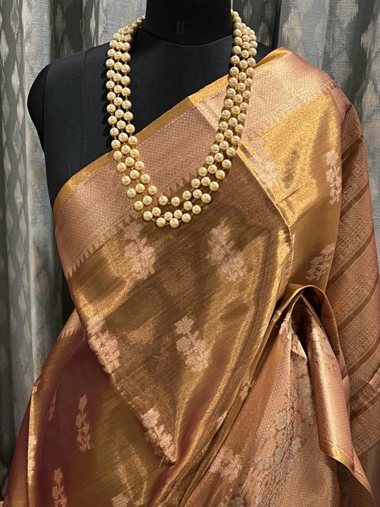 Gold Tissue Banarasi Saree | Swathi Nanda Sarees