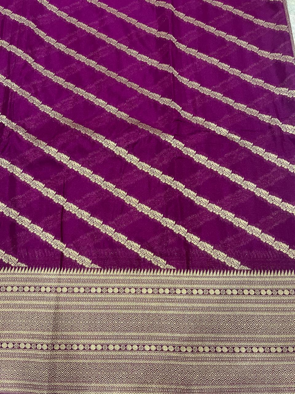 Magenta Banarasi Saree | Swathi Nanda Sarees