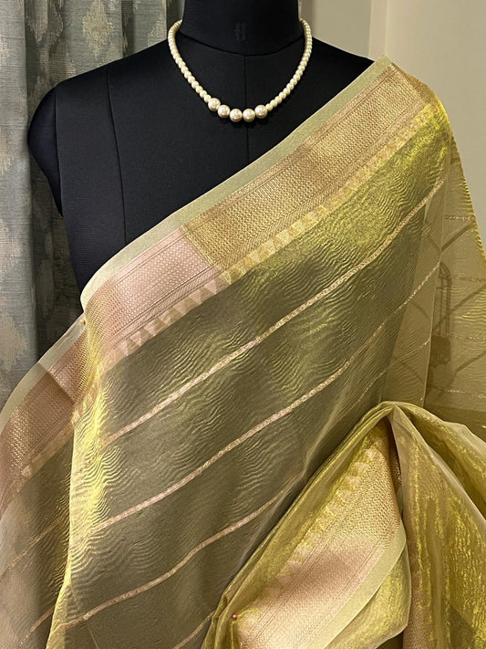 Green Tissue Banarasi Saree | Swathi Nanda Sarees