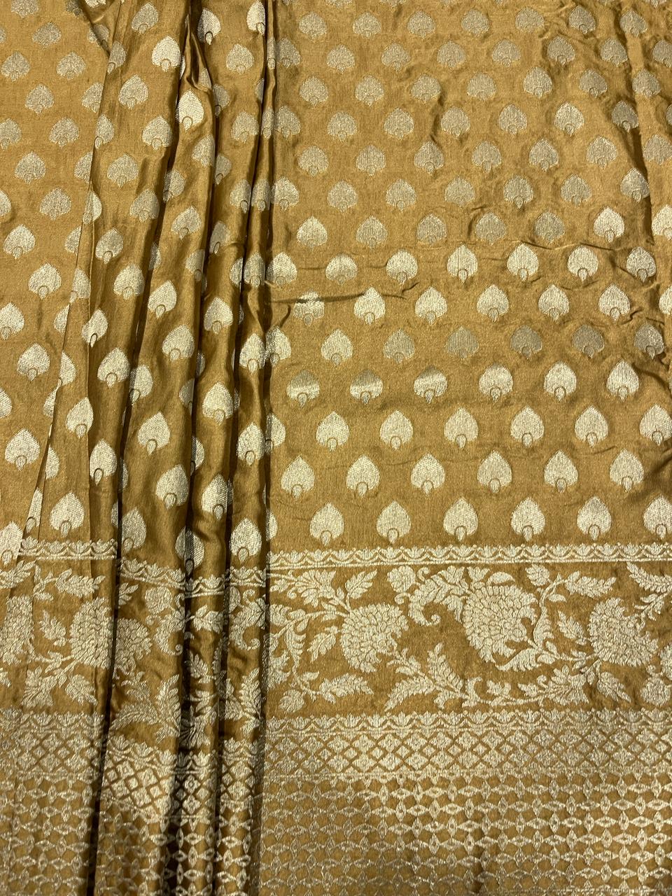 Golden Brown Banarasi Saree | Swathi Nanda Sarees