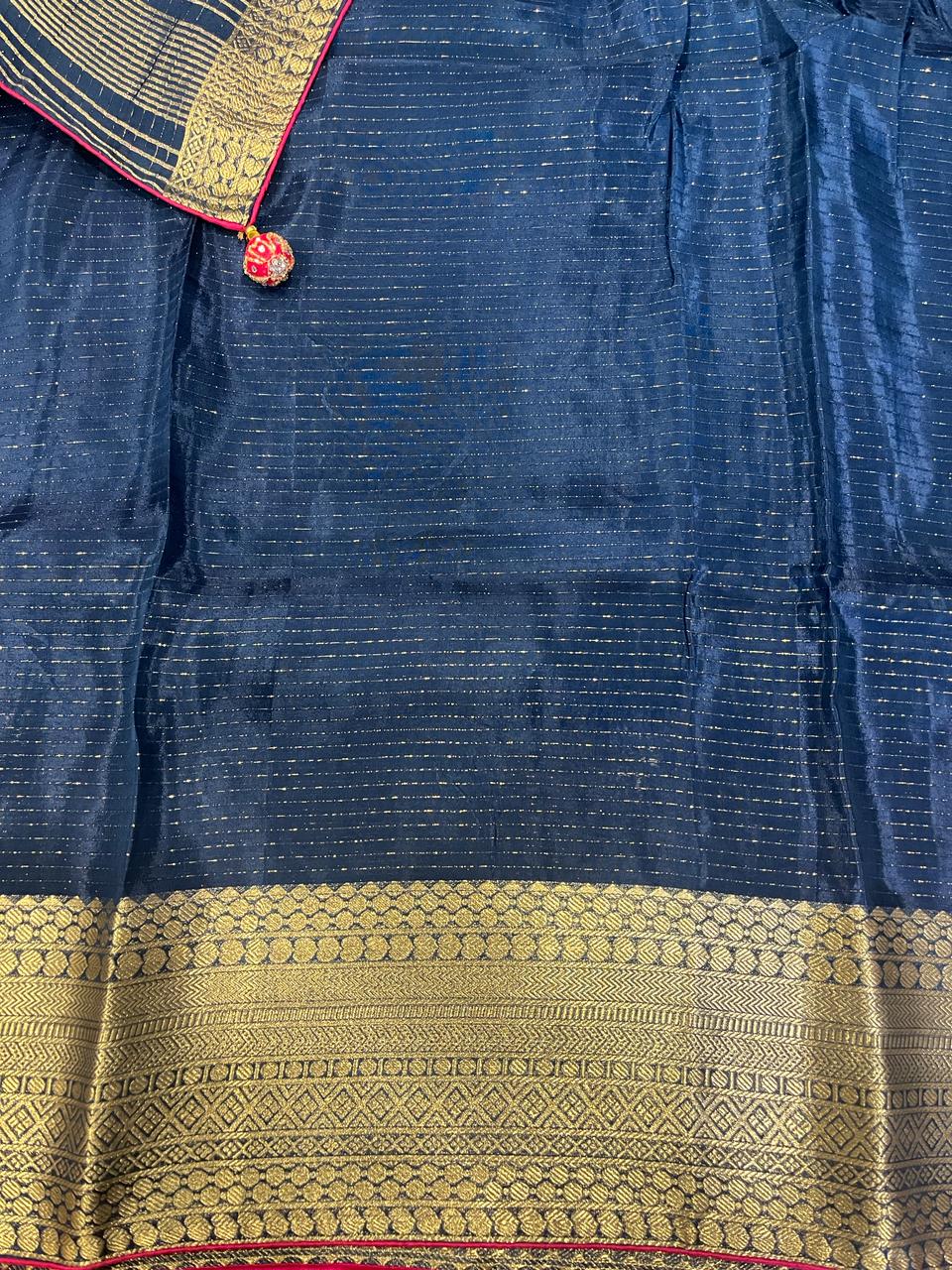 Blue Banarasi Saree | Swathi Nanda Sarees