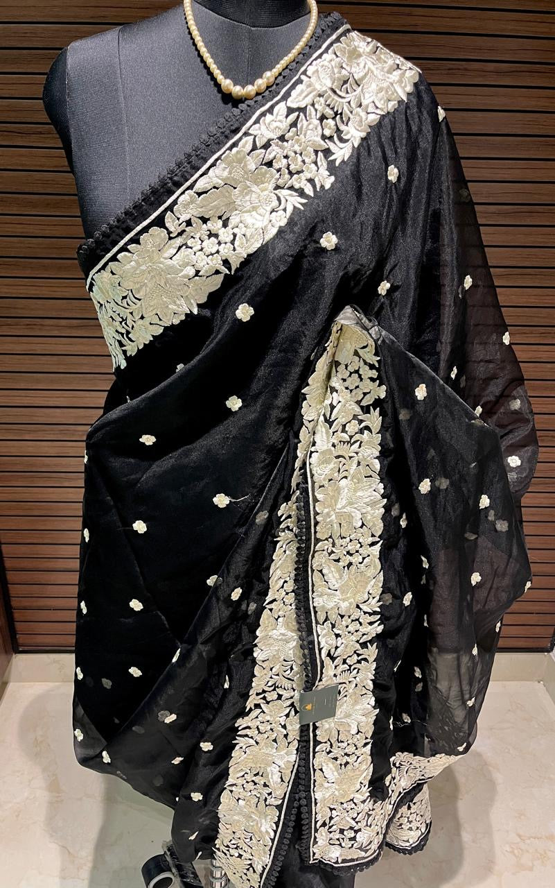 Black Organza Saree | Swathi Nanda Saree