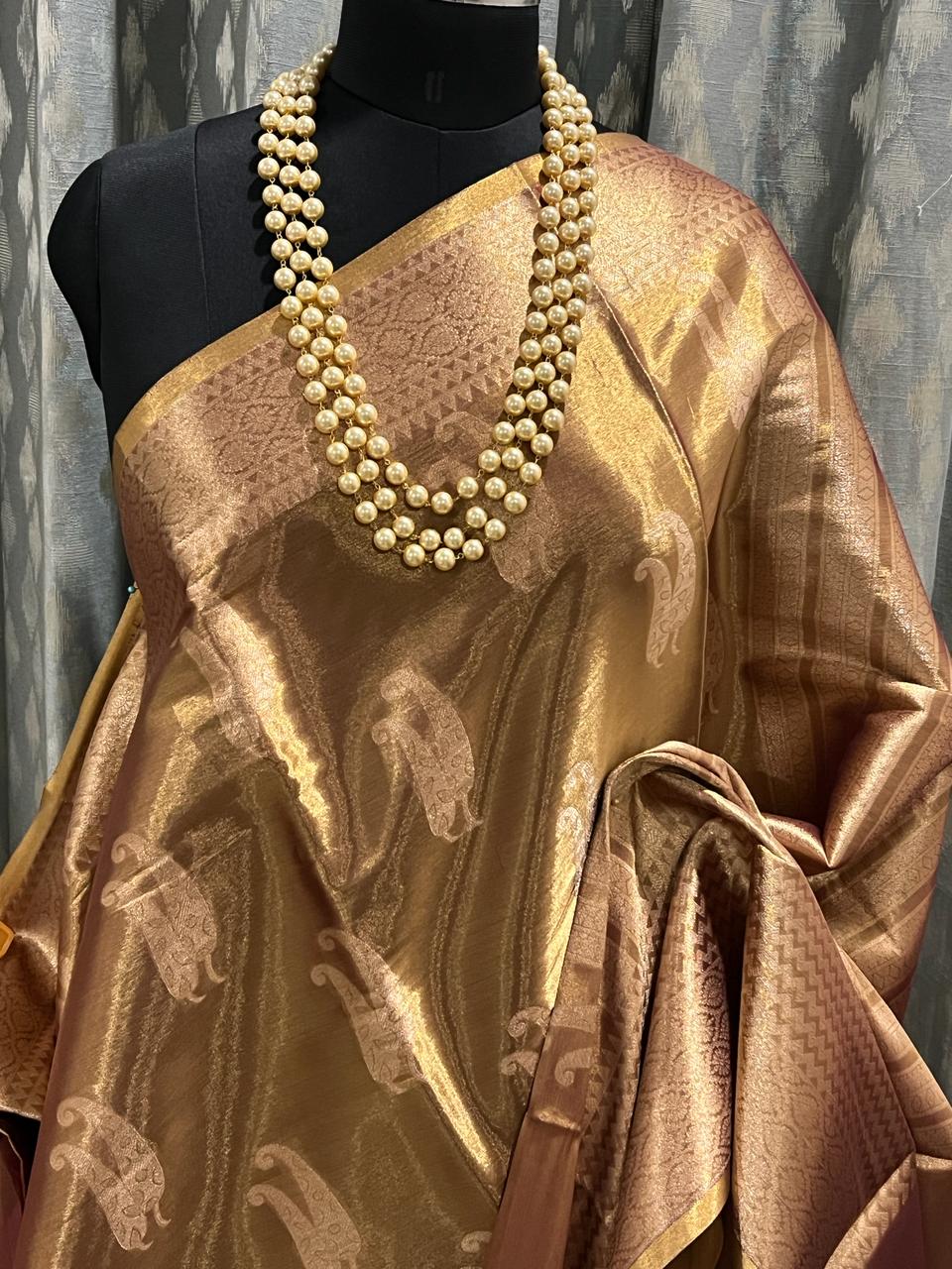 Gold Tissue Banarasi Saree | Swathi Nanda Sarees