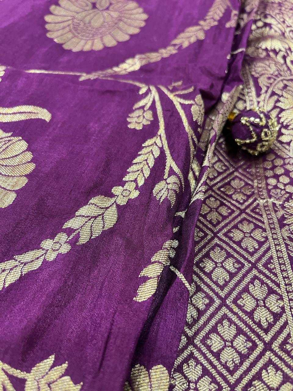 Purple Banarasi Saree | Swathi Nanda Sarees